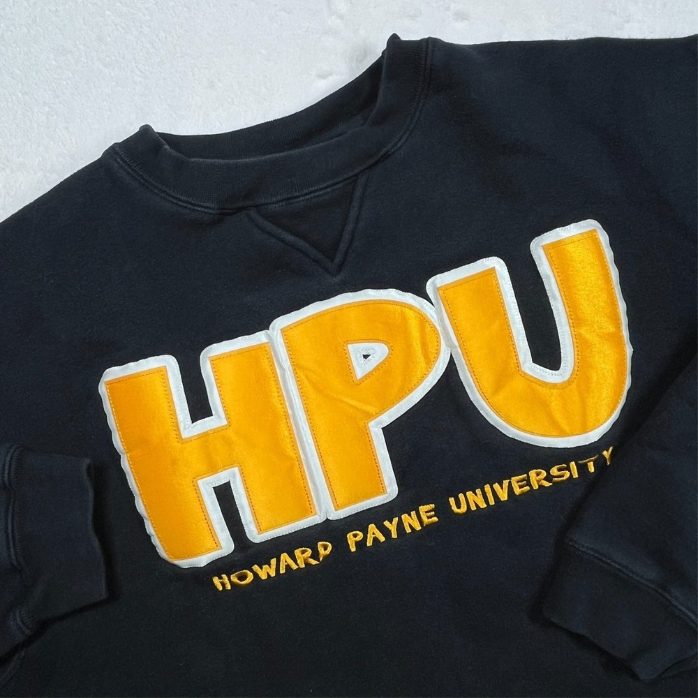 Howard Payne University Pullover Sweatshirt Men's M Embroidered Spellout Navy